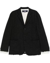 Comme des Garçons - Single-Breasted Frayed-Edge Blazer - Lyst