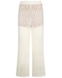 Liu Jo - Open-Work Trousers - Lyst