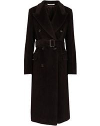 Tagliatore - Double-Breasted Belted Coat - Lyst