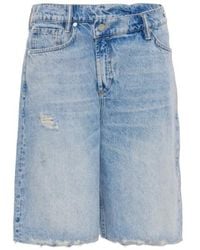 AllSaints - Denim Shorts With Belt Loops - Lyst
