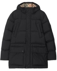 Burberry - Long Sleeved Hooded Down Jacket - Lyst