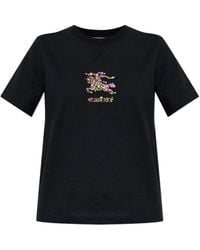 Burberry - Logo Printed Crewneck T-Shirt - Lyst