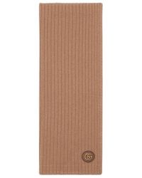 Gucci - Logo Patch Knit Scarf - Lyst