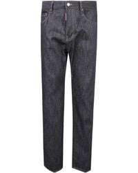 DSquared² - Logo Patch Straight Leg Jeans - Lyst
