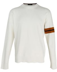 ZEGNA - Striped Crew Neck Sweater - Lyst