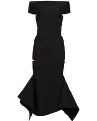 Alexandre Vauthier - Off-Shoulder Knit Midi Dress - Lyst
