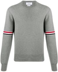 Thom Browne - Milano Stitch Crew Neck Knitted Sweater - Lyst