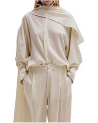 DARKPARK - Georgia Draped Overlay Shirt - Lyst