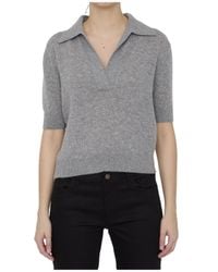 KHAITE - Jo Short Sleeved Polo Top - Lyst