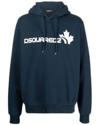 DSquared² - Logo-Print Long-Sleeve Hoodie - Lyst