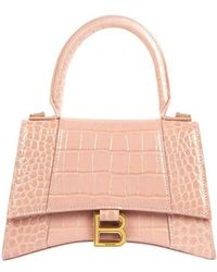 Balenciaga - Borsa Hourglass Small Con Lavorazione Coccodrillo Da Donna - Lyst