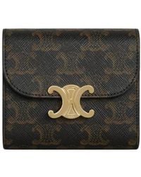 Celine - Small Flap Wallet Triomphe - Lyst