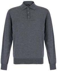 Emporio Armani - Polo Collar Knitted Sweater - Lyst