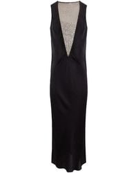 ROTATE BIRGER CHRISTENSEN - Sequined V-Neck Sleeveless Midi Dress - Lyst