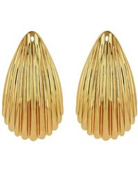 Anine Bing - Ribbed Drop Pierced Earrings - Lyst