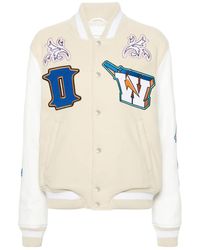 Off-White c/o Virgil Abloh - Mixed Colours Thunderbolt Varsity Bomber Jacket - Lyst