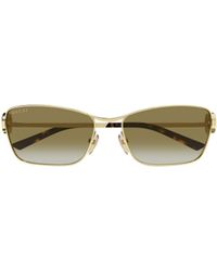 Gucci - Eyewear Rectangular Frame Sunglasses - Lyst