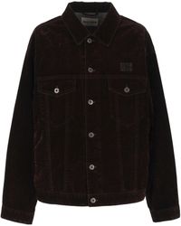 Miu Miu - Flocked Chambray Jacket - Lyst