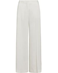 Marella - Lurex-Adorned Pinstripe Wide-Leg Trousers - Lyst