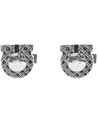 Ferragamo - Ferragamo Gancini Logo Cufflinks - Lyst