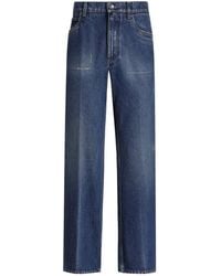 Dolce & Gabbana - Distressed Logo-Plaque Jeans - Lyst