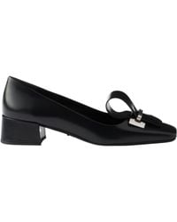 Prada - Square-Toe Slip-On Pumps - Lyst