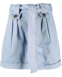 Woolrich - Tied-Waist Turn-Up Hem Shorts - Lyst