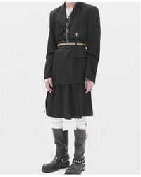 Ann Demeulemeester - Pleated Wide-Leg Bermuda Shorts - Lyst