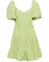 Jonathan Simkhai - Pleated Short-Sleeved Dress - Lyst