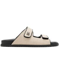 Dolce & Gabbana - Double-Strap Canvas Slides - Lyst