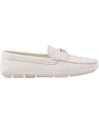 Prada - Leather Driving Shoes - Lyst
