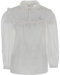 Celine - Embroidered Romy Shirt - Lyst