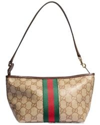 Gucci - Web Detailed Small Pouch Bag - Lyst