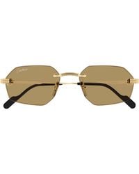 Cartier - Rimless Irregular Sunglasses - Lyst