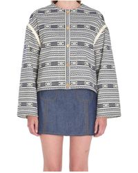 Celine - Wool Blend Blazer With Triomphe Motif - Lyst