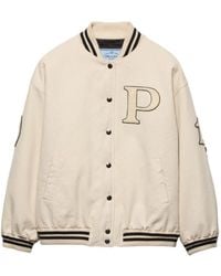 Prada - Patch Bomber Jacket - Lyst