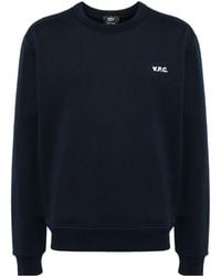 A.P.C. - Logo Printed Crewneck Sweatshirt - Lyst