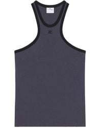 Courreges - Courrèges Logo Embroidered Jersey Tank Top - Lyst