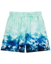 CASABLANCA - Surf Lotus Satin Shorts - Lyst