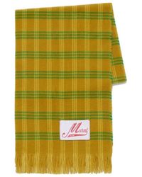 Marni - Tartan Logo Patch Scarf - Lyst