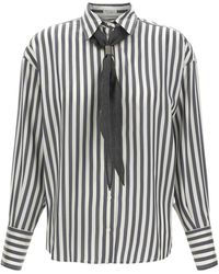 Brunello Cucinelli - Shirt With Scarf - Lyst