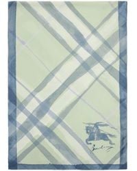 Burberry - Wide Watercolour Check Scarf - Lyst