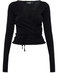 DSquared² - Lurex Thread Knitted Cardigan - Lyst