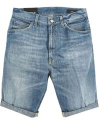 Dondup - Logo Detail Denim Shorts - Lyst