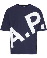 A.P.C. - Logo-Printed Cotton T-Shirt - Lyst