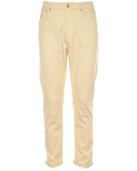 Brunello Cucinelli - Logo Patch Straight Leg Jeans - Lyst