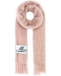 Marni - Logo Patch Fringed Scarf - Lyst
