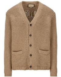 Gucci - V-Neck Long-Sleeved Cardigan - Lyst