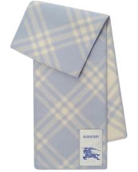 Burberry - Logo Patch Checked Scarf - Lyst
