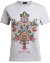 Etro - Paisley-Printed Crewneck T-Shirt - Lyst